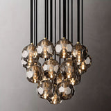 Kristal Glass Round Cluster Chandelier 19" - thebelacan