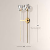 Kristal Clear Glass Double Grand Wall Sconce - thebelacan