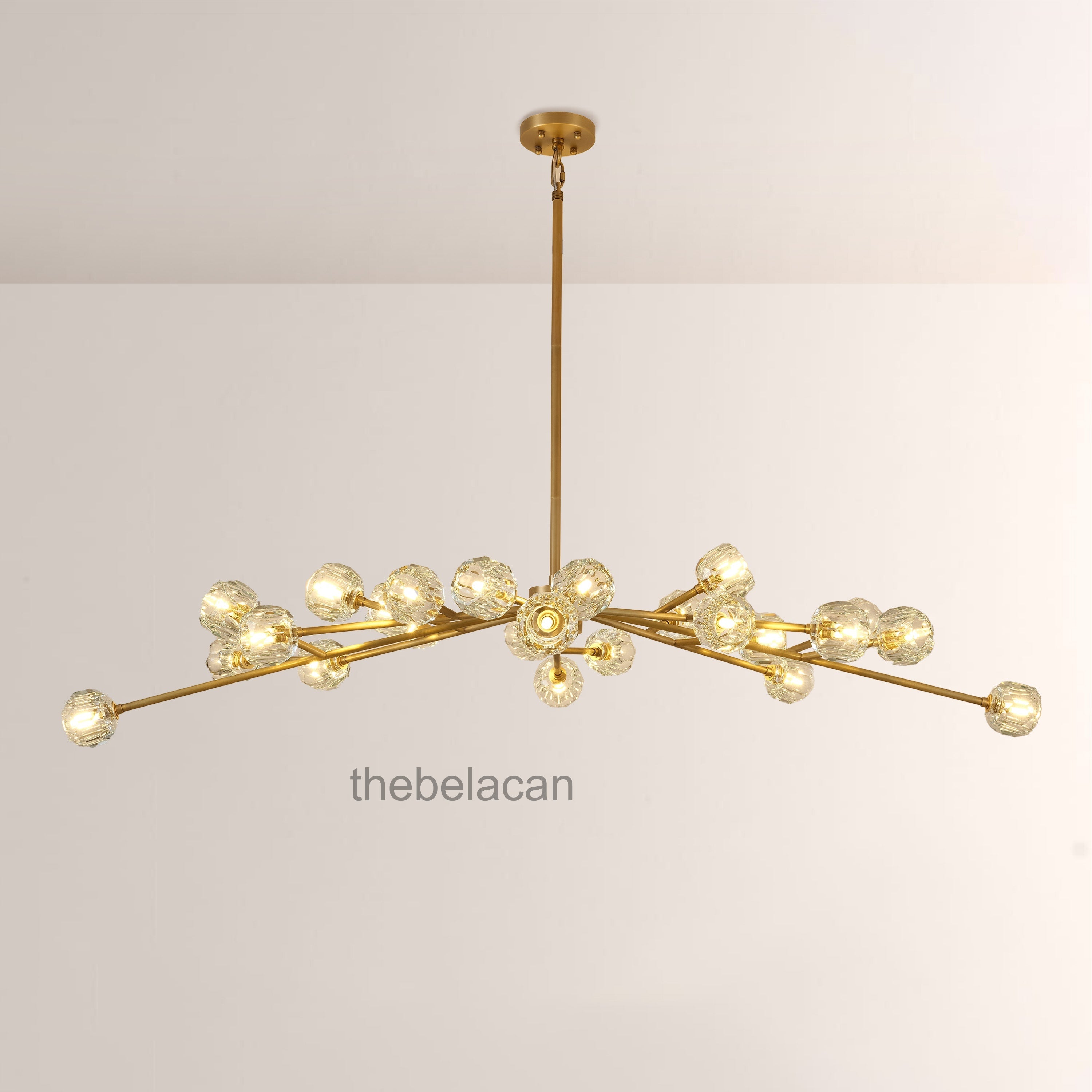 Kristal Glass Oval Chandelier 72" - thebelacan