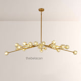 Kristal Glass Oval Chandelier 72" - thebelacan