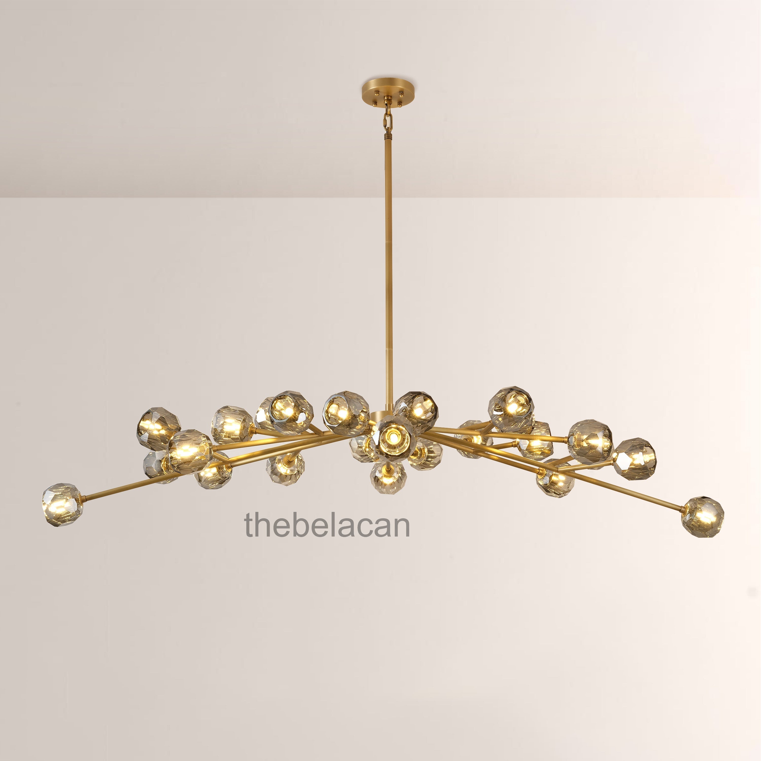 Kristal Glass Oval Chandelier 72" - thebelacan