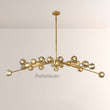 Kristal Glass Round Chandelier 72" - thebelacan