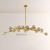 Kristal Glass Oval Chandelier 72" - thebelacan