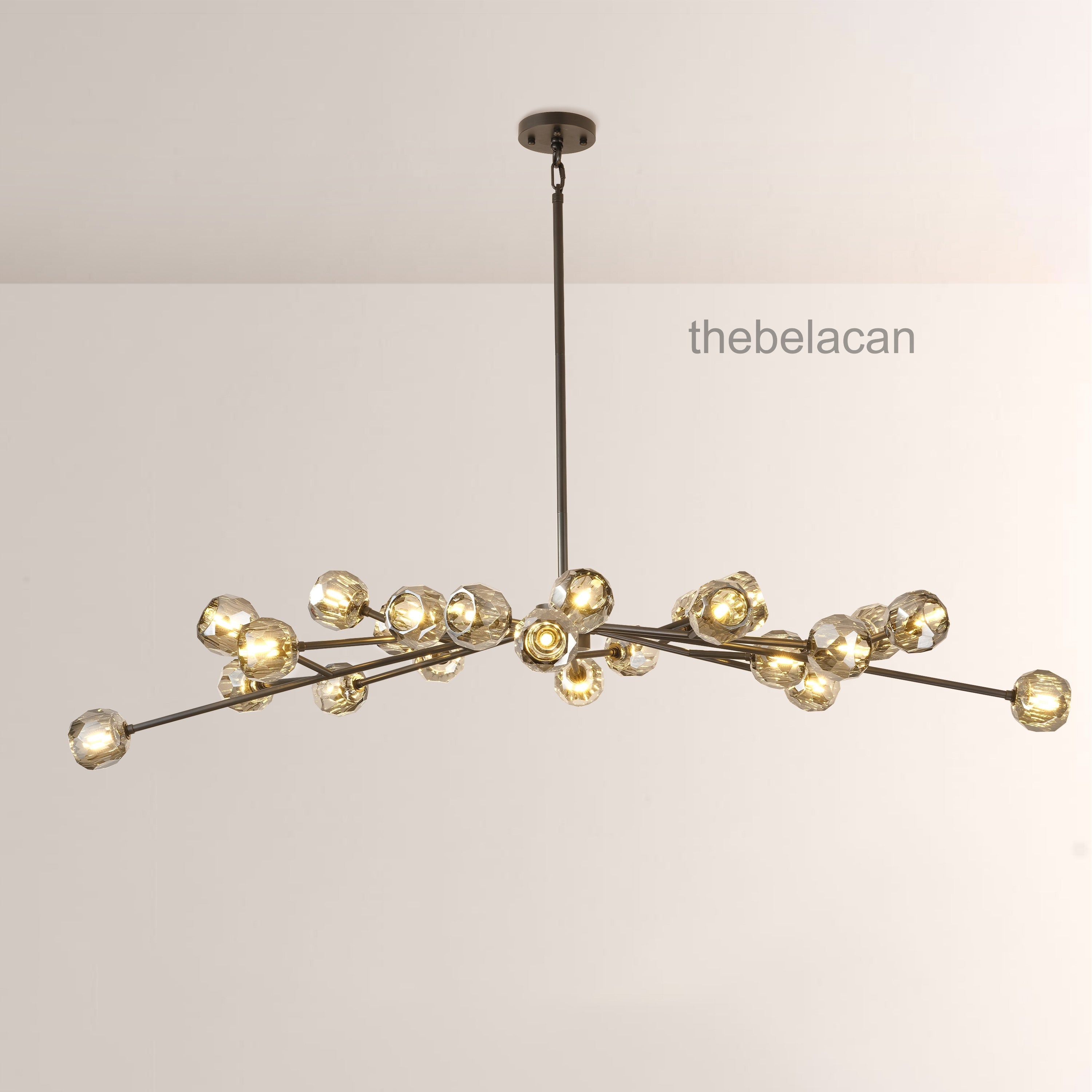 Kristal Glass Oval Chandelier 72" - thebelacan