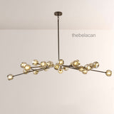 Kristal Glass Oval Chandelier 72" - thebelacan