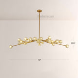 Kristal Glass Round Chandelier 72" - thebelacan