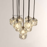 Kristal Glass Round Cluster Chandelier 14" - thebelacan