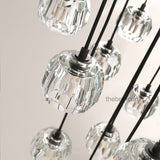 Kristal Glass Round Cluster Chandelier 19" - thebelacan