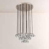 Kristal Glass Round Cluster Chandelier 24" - thebelacan