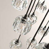 Kristal Smoke Glass Round Cluster Chandelier 30" - thebelacan