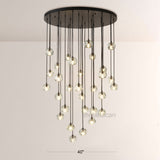 Kristal Smoke Glass Round Cluster Chandelier 40" - thebelacan