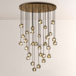 Kristal Smoke Glass Round Cluster Chandelier 40" - thebelacan