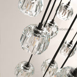 Kristal Smoke Glass Round Cluster Chandelier 40" - thebelacan
