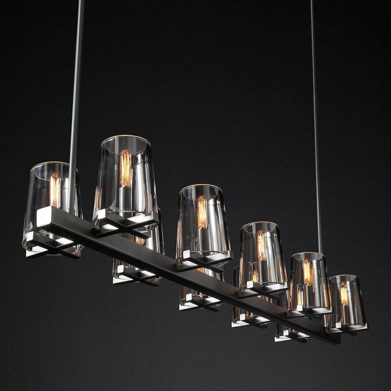 Kuseau Glass Linear Chandelier 49" - thebelacan