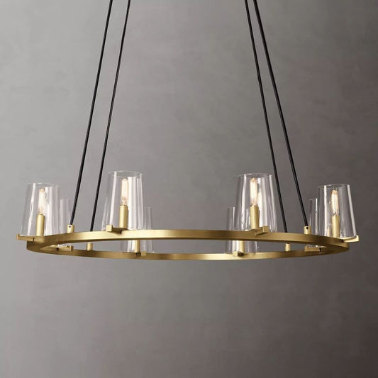 Kuseau Glass Round Chandelier 36" - thebelacan