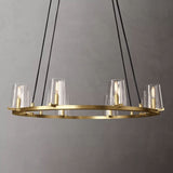 Kuseau Glass Round Chandelier 36" - thebelacan