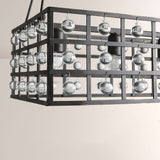 La CaArtis 50" Rectangular Chandelier in Bronze - thebelacan