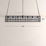 La CaArtis 50" Rectangular Chandelier in Bronze - thebelacan
