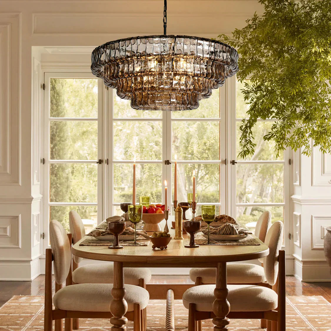 Lime Glass Round Chandelier - thebelacan