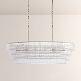 Lime Glass Oval Chandelier 54"W/65"W - thebelacan
