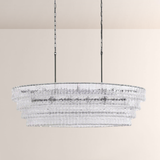 Lime Glass Oval Chandelier 54"W/65"W - thebelacan
