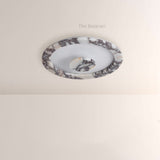 LuminaVein Oval Marble Flush Mount - thebelacan