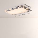 LuminaVein Square Marble Flush Mount - thebelacan