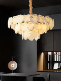 Alabaster Moira Modern Snowflake Multi-Layer Chandelier