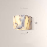 MarbleGlow Geometric Cube Marble Wall Sconce - thebelacan