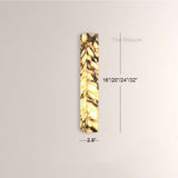 MarbleGlow Herringbone-Marble Vertical Wall Sconce - thebelacan