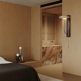 MarbleGlow Linear-Mount Disc Marble Wall Sconce - thebelacan