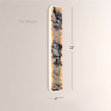 MarbleGlow Linear Slab Marble Wall Sconce - thebelacan
