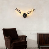 MarbleGlow V-Shaped Dual Cylinder Marble Wall Sconce - thebelacan
