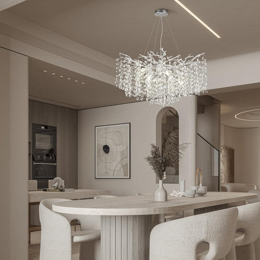 Modern Tree Branch Crystal Chandelier 55"L 30"D 40"D - thebelacan