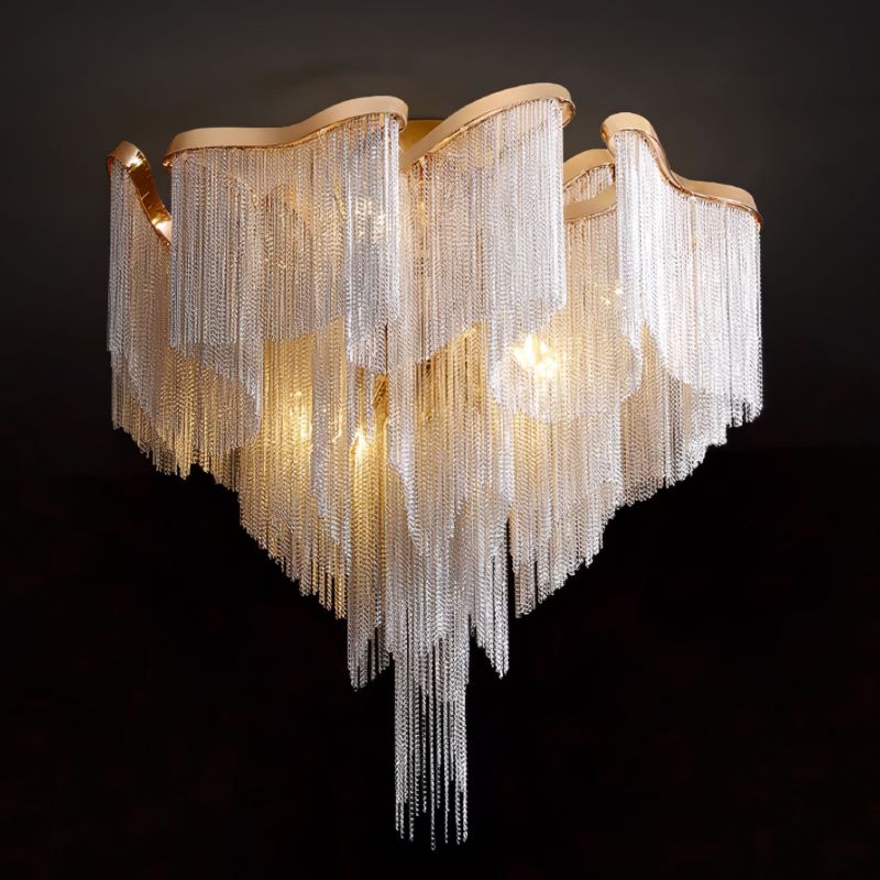 Modern Aluminum Chain Tassel Pendant - thebelacan