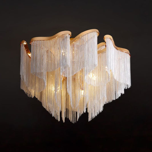 Modern Aluminum Chain Tassel Pendant - thebelacan