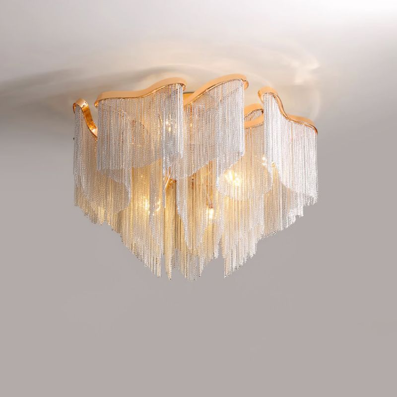 Modern Aluminum Chain Tassel Pendant - thebelacan