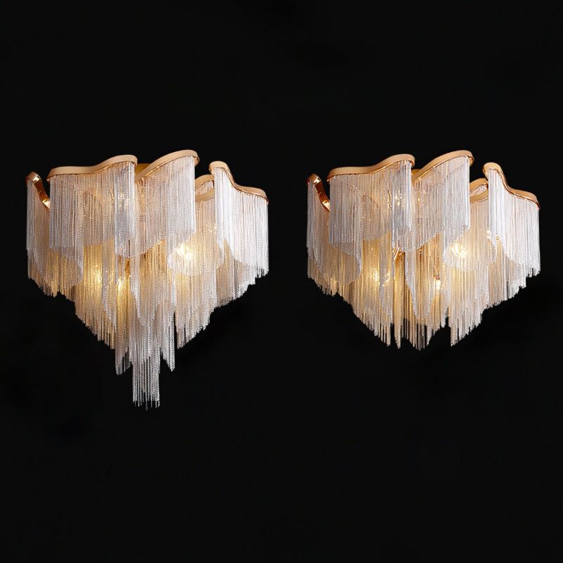 Modern Aluminum Chain Tassel Pendant - thebelacan