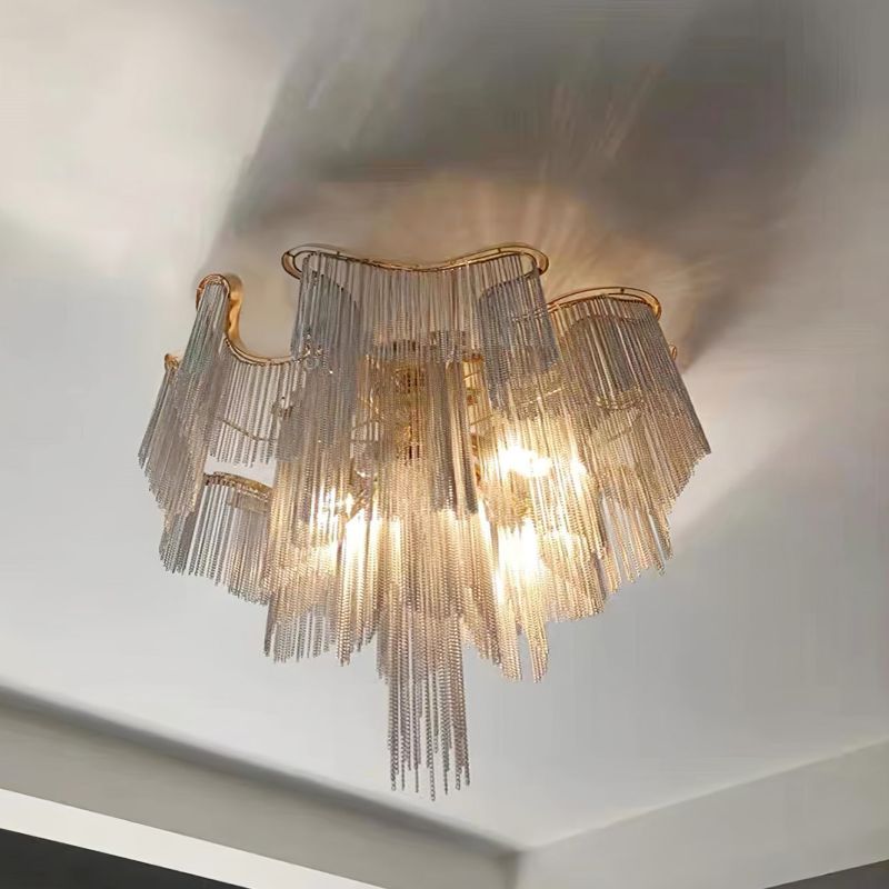 Modern Aluminum Chain Tassel Pendant - thebelacan