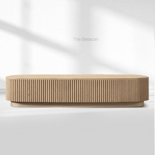 MulRegal Oak Wood Coffee Table - thebelacan