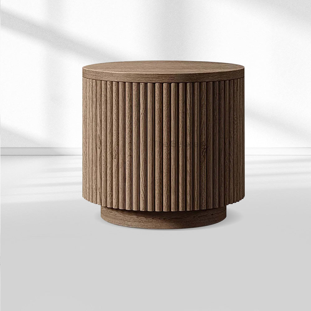 MulRegal Wood Round Side Table - thebelacan