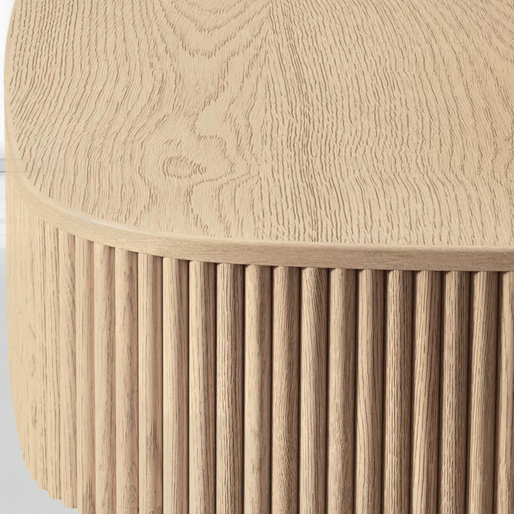 Mulholland Oak Wood Coffee Table - thebelacan