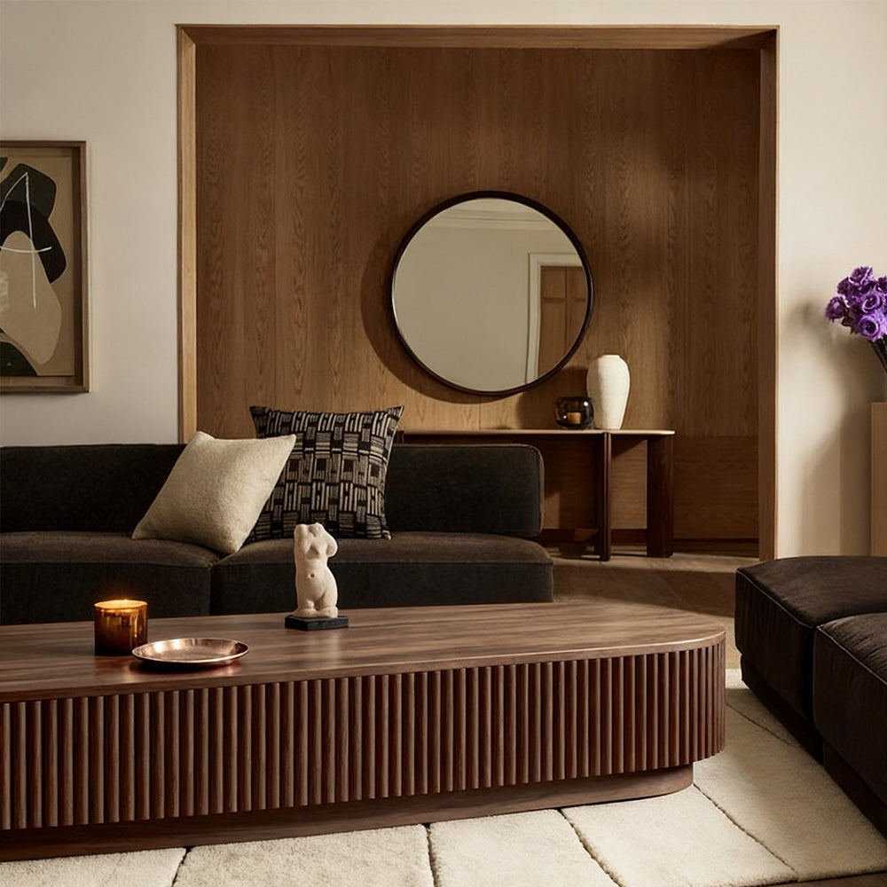 Mulholland Oak Wood Coffee Table - thebelacan