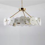 Natural Alabaster Modern Round Chandelier
