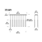 Noland 18-Light Linear Chandelier 48" - thebelacan