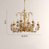 Nora Gilded Floral Crystal Round Chandelier