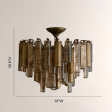 Nova Crystal Prism Flush Mount