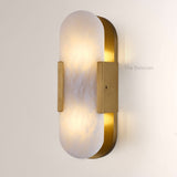 OpalEdge Oval Alabaster Wall Sconces 13.8 19.7H - thebelacan