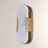 OpalEdge Oval Alabaster Wall Sconces 13.8 19.7H - thebelacan