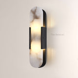 OpalEdge Oval Alabaster Wall Sconces 13.8 19.7H - thebelacan